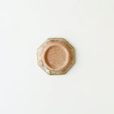 Miyagi Pottery Octangular Plate S Blue Glaze