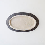 Miyagi Pottery Oval L Black Glaze