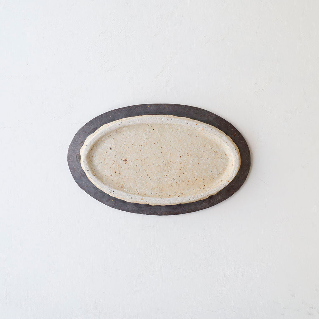 宮城陶器　青磁釉　オーバル皿 宮城陶器 オーバル 中 青磁釉 – 雨晴/AMAHARE