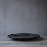 ●25-SD7リム皿 銀鎹 280 黒