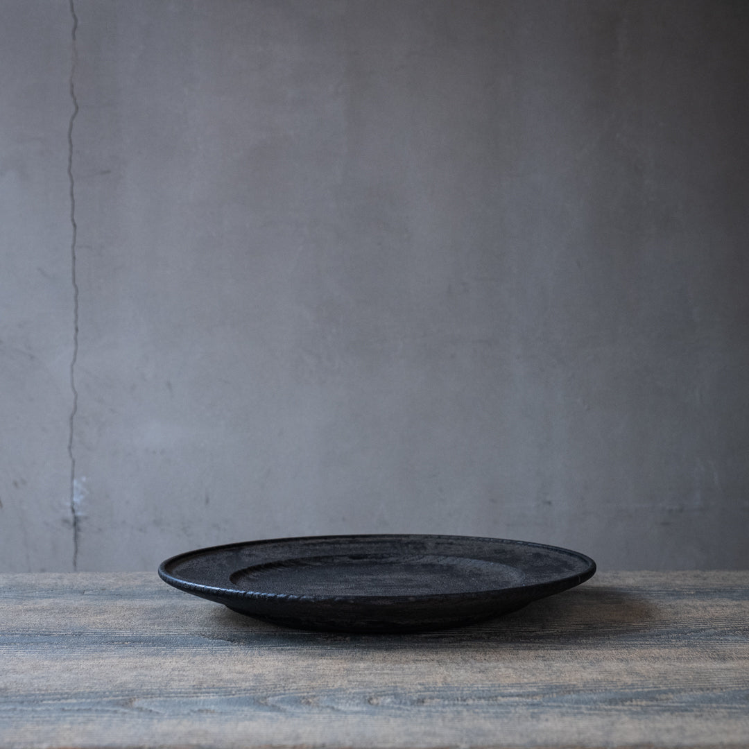 ●25-SD6リム皿 銀鎹 240 黒