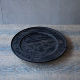 ●25-SD7リム皿 銀鎹 280 黒