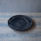 ●25-SD6リム皿 銀鎹 240 黒