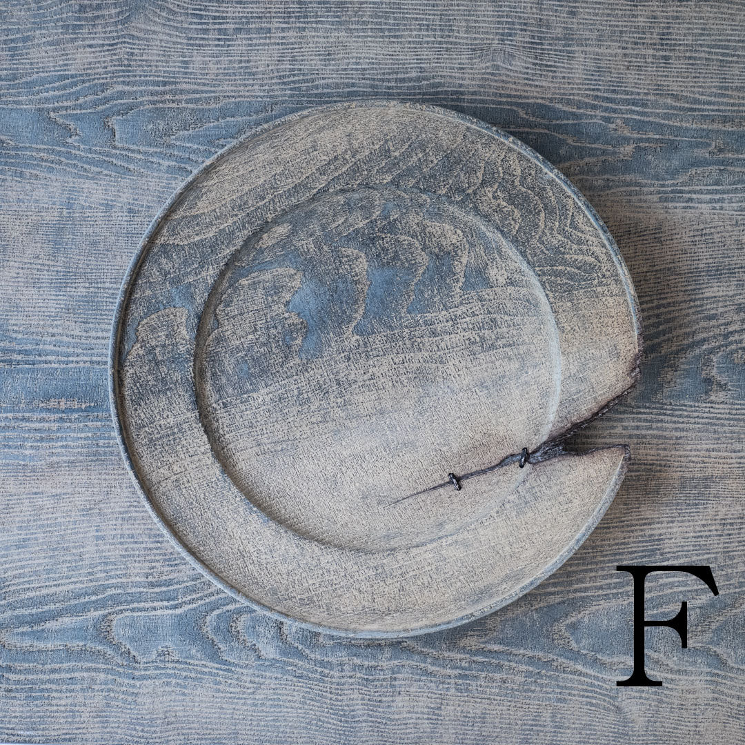 ●25-SD5リム皿 銀鎹 280 鼠