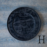 ●25-SD7リム皿 銀鎹 280 黒