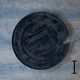 ●25-SD7リム皿 銀鎹 280 黒