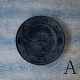 ●25-SD6リム皿 銀鎹 240 黒