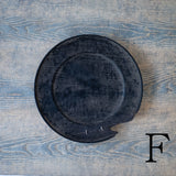 ●25-SD6リム皿 銀鎹 240 黒