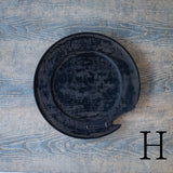 ●25-SD6リム皿 銀鎹 240 黒