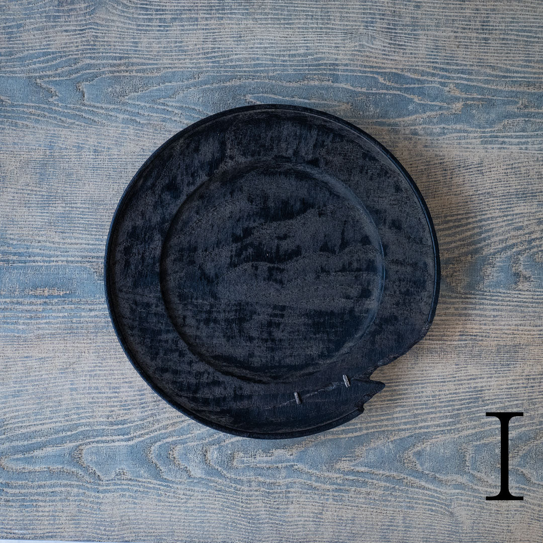 ●25-SD6リム皿 銀鎹 240 黒