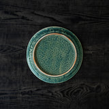 境道一 織部釉 丸皿