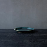 境道一 織部 6寸 8角皿