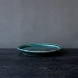 境道一 織部釉 丸皿