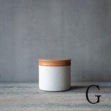 ●25-AF-60 蓋物(木製蓋)白