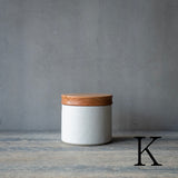 ●25-AF-60 蓋物(木製蓋)白