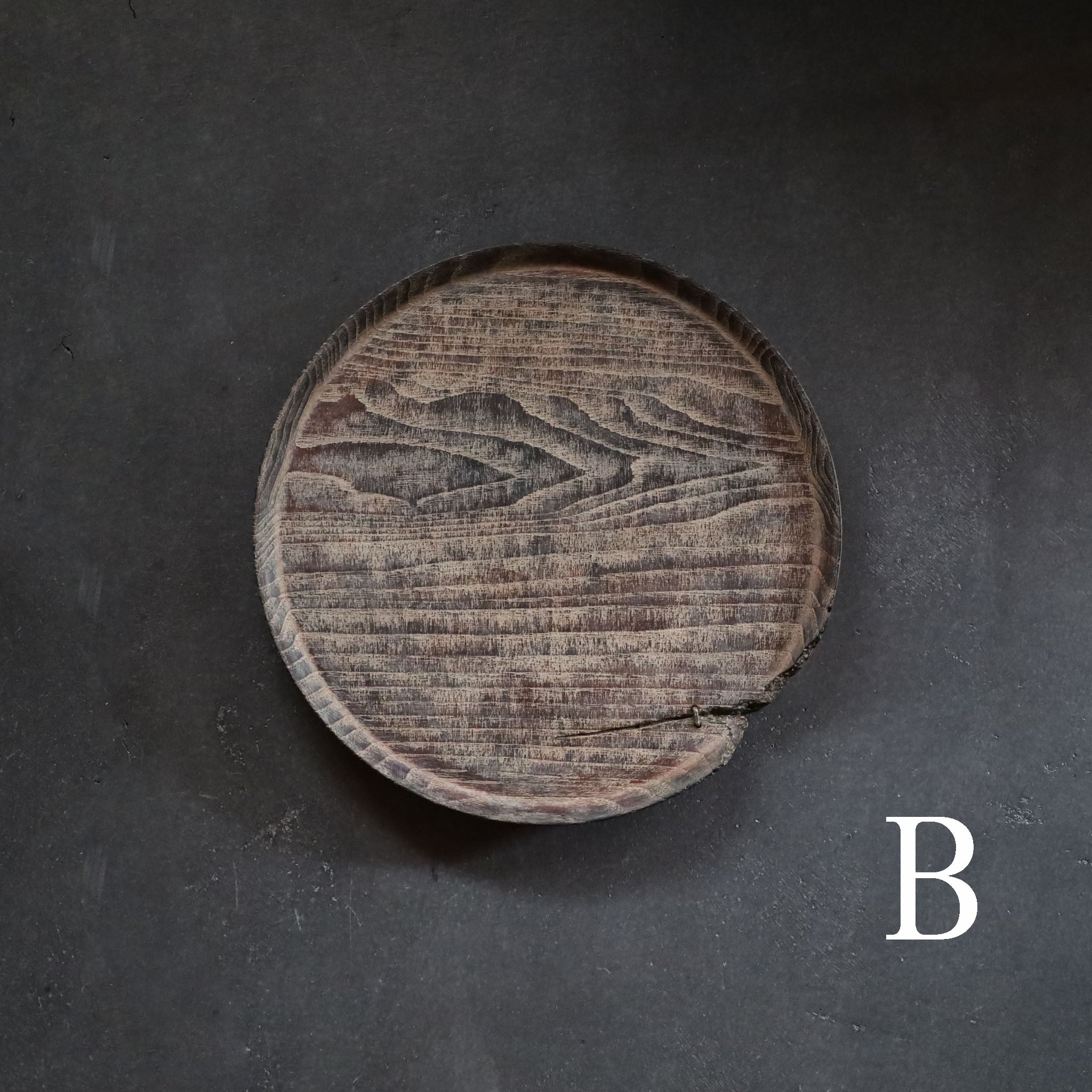 ●26-SD-12 FUYOU Round Tray 300 with Kasugai - Botanical Dye