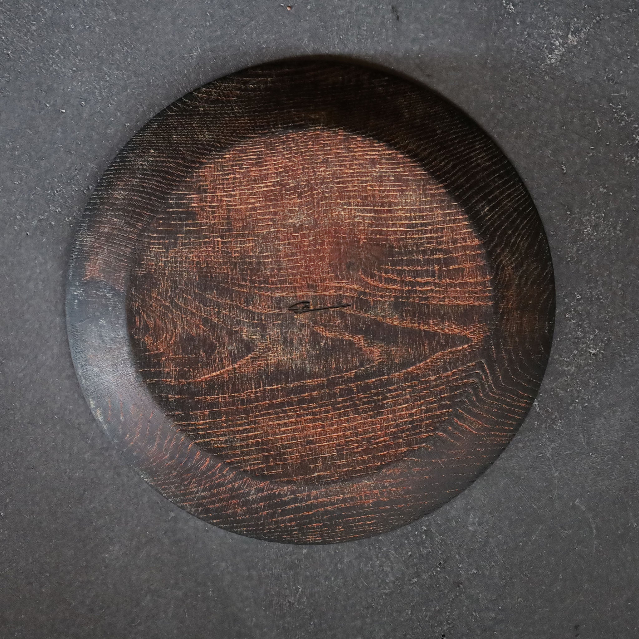 ●26-SD-13 FUYOU Round Plate 240 with Suminagashi - Botanical Dye
