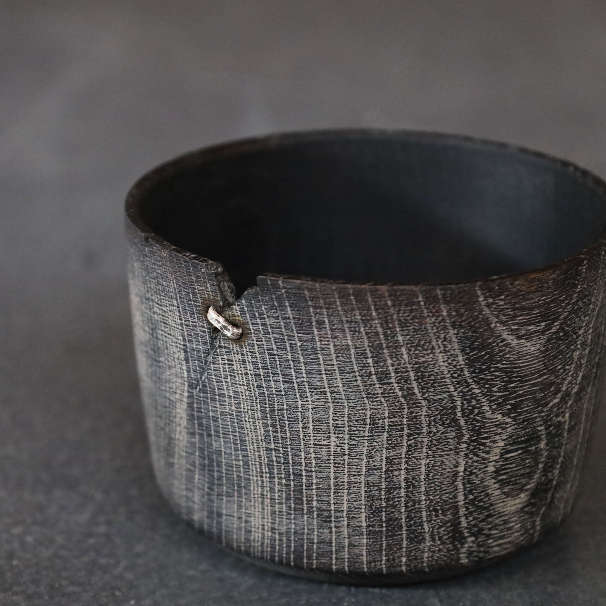 ●26-SD-4 GOKEZOKO Bowl - Botanical Dye with Kasugai