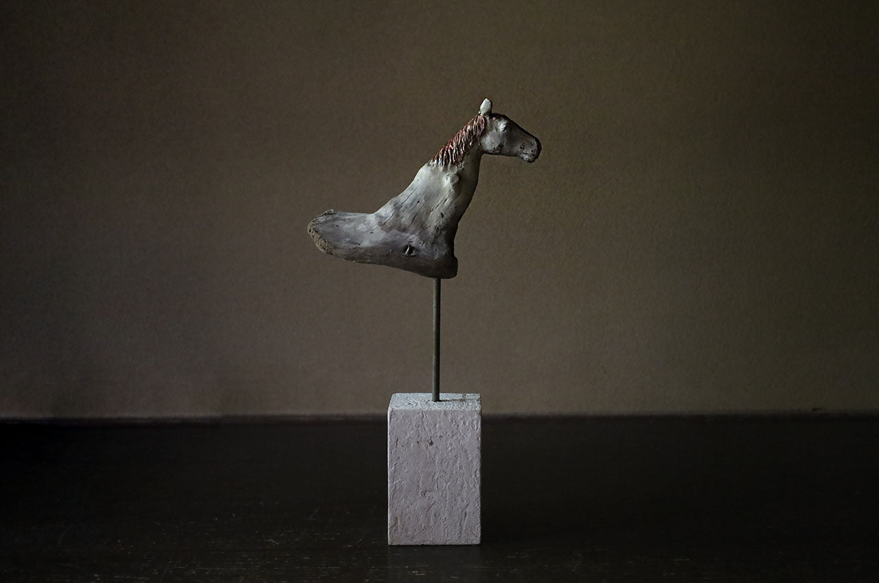 Norihisa Mizuta Brass and Driftwood Horse F