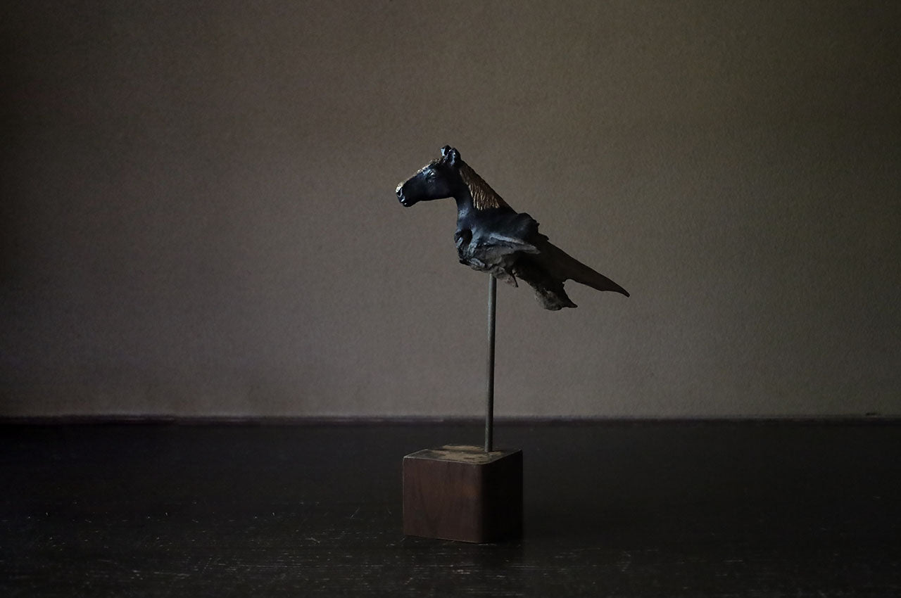 Norihisa Mizuta Brass and Driftwood Horse H