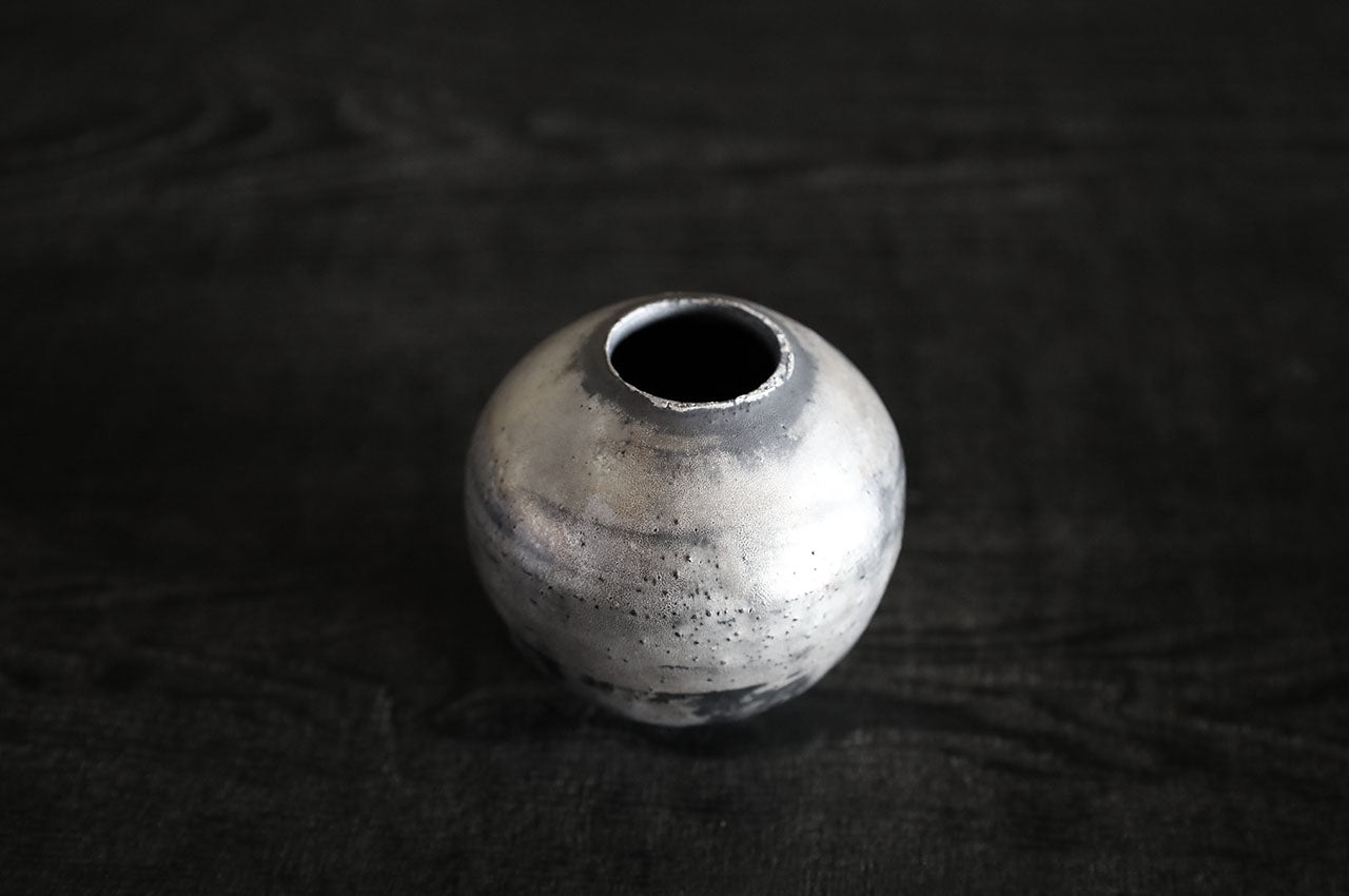 船串篤司 茶入れ 銀