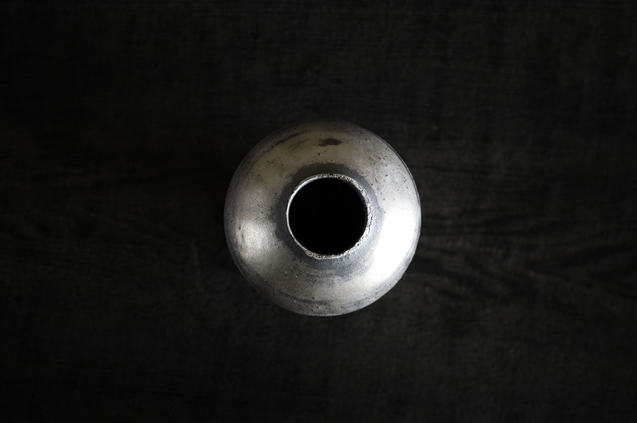 船串篤司 茶入れ 銀