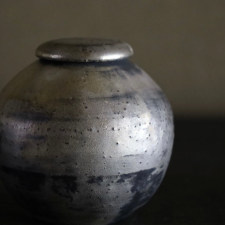 船串篤司 茶入れ 銀