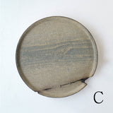 浮様 丸盆 300 鎹付 鼠