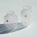 25-10S 津坂陽介 レースガラス 小花入れ