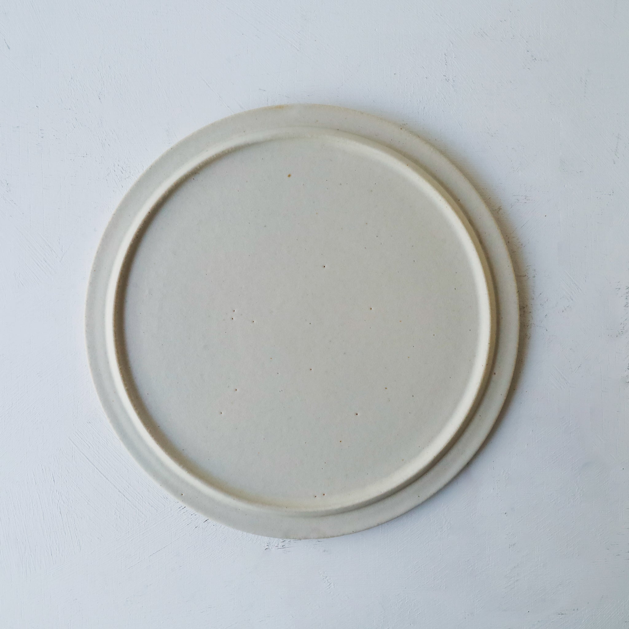 24cm 船串篤司 ✧ 新品 plate 貫入 皿 笠間 陶器 プレート 船串篤司 プレート 24cm 白