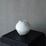 25-10S 池田優子 白磁 白釉花器-1