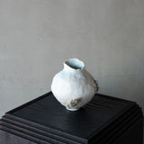 25-10S 池田優子 白磁 白釉花器-5