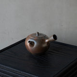 25-10S 陽景窯 炭化窯変ひだすき満月茶注