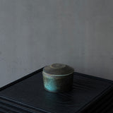 25-10S 境道一 織部釉 フタ物