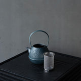 25-10S 空間鋳造 急須 Egg 小 Bamboo 鎬細工鉉 桐箱入