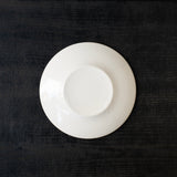 25-10S やまほん陶房 白釉 17cm皿 玉縁