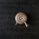 25-10S 陽景窯 焼〆南蛮藻掛ひだすき茶注(カメ型) 桐箱付