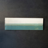 25-10S 中里花子 厚板長板皿 グリーン/WHT