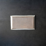 25-10S 中里花子 長方皿M 刷毛目