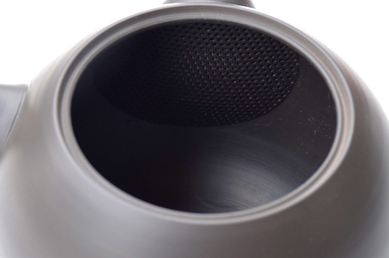 ◆Hokuryu Round Teapot "Shudei Tanka (black)" (Gift Set of 2)