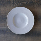 ●22-TS8 白釉 リム浅鉢 8寸