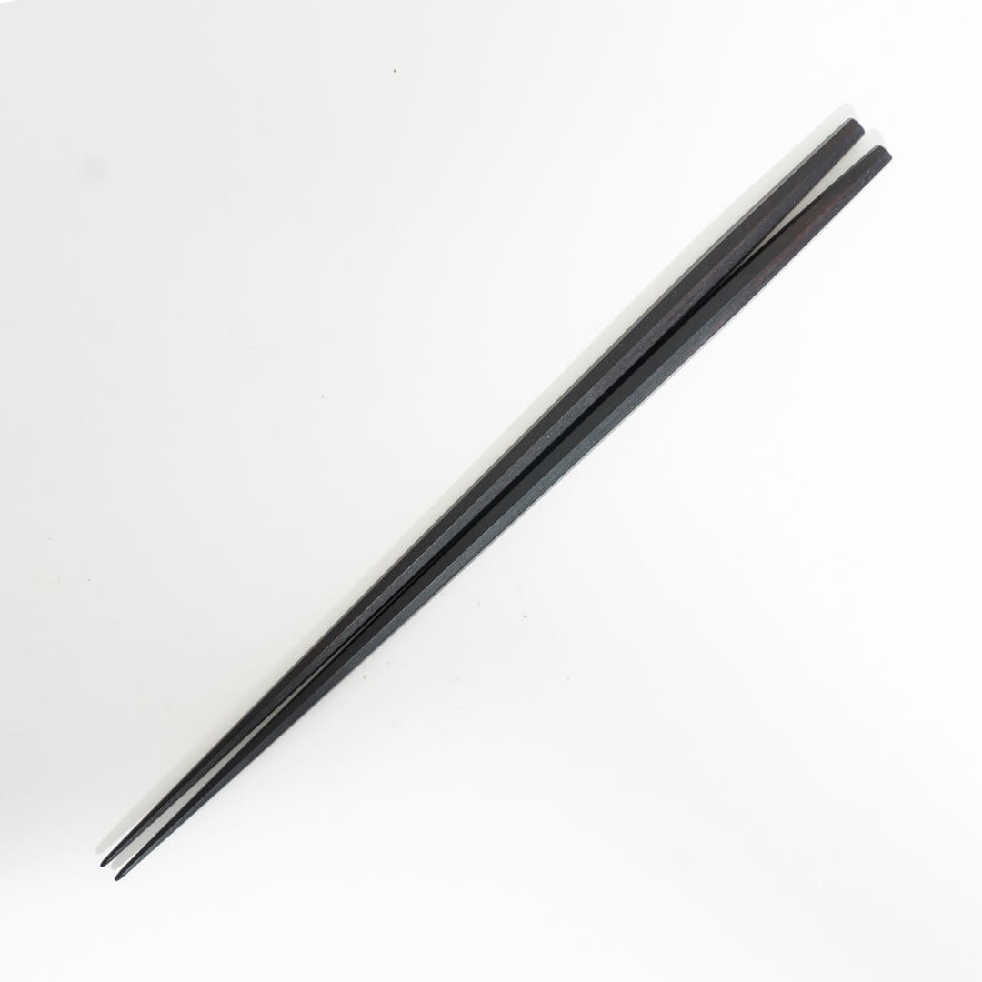 Daikokuya - Rikyu Ebony Chopsticks (Heptagon, Long)