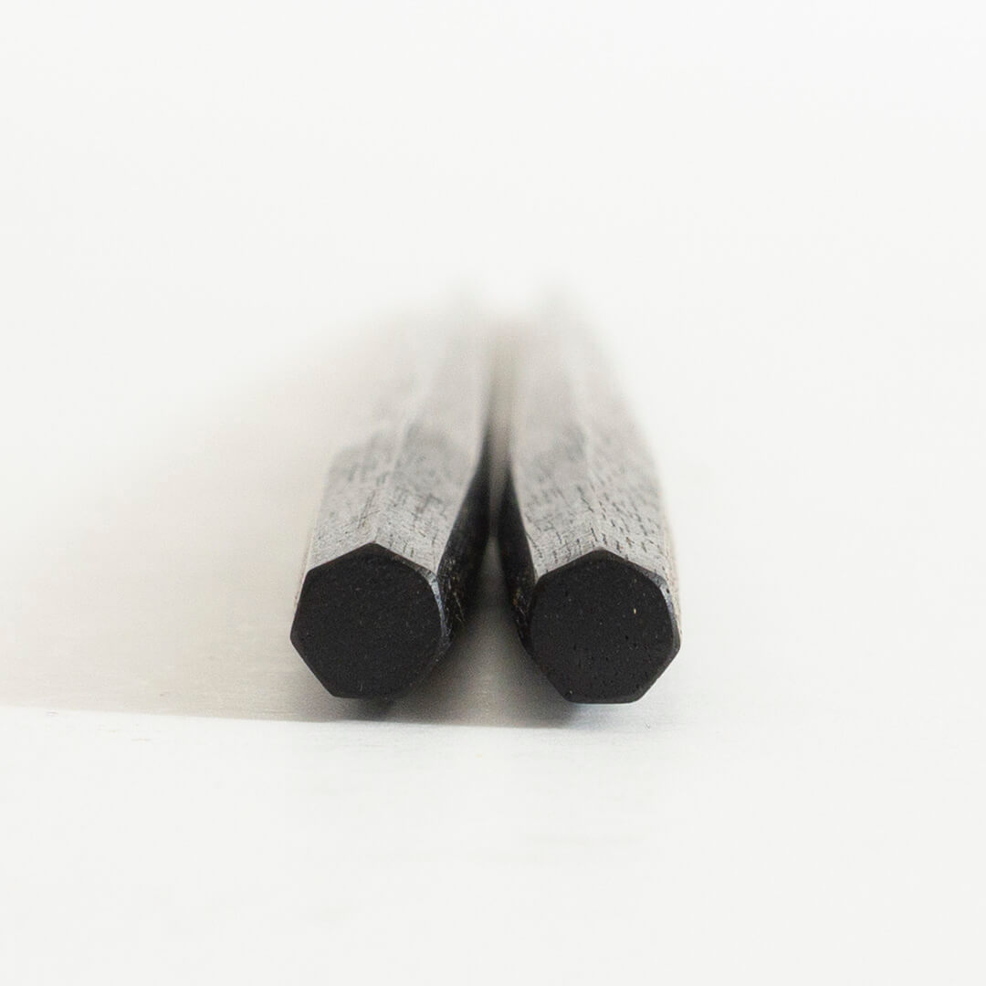 Daikokuya - Rikyu Ebony Chopsticks (Heptagon, Short)