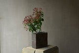 ●22-NT94 Nobuhiko Tanaka Block Vase with Iron Glaze #1