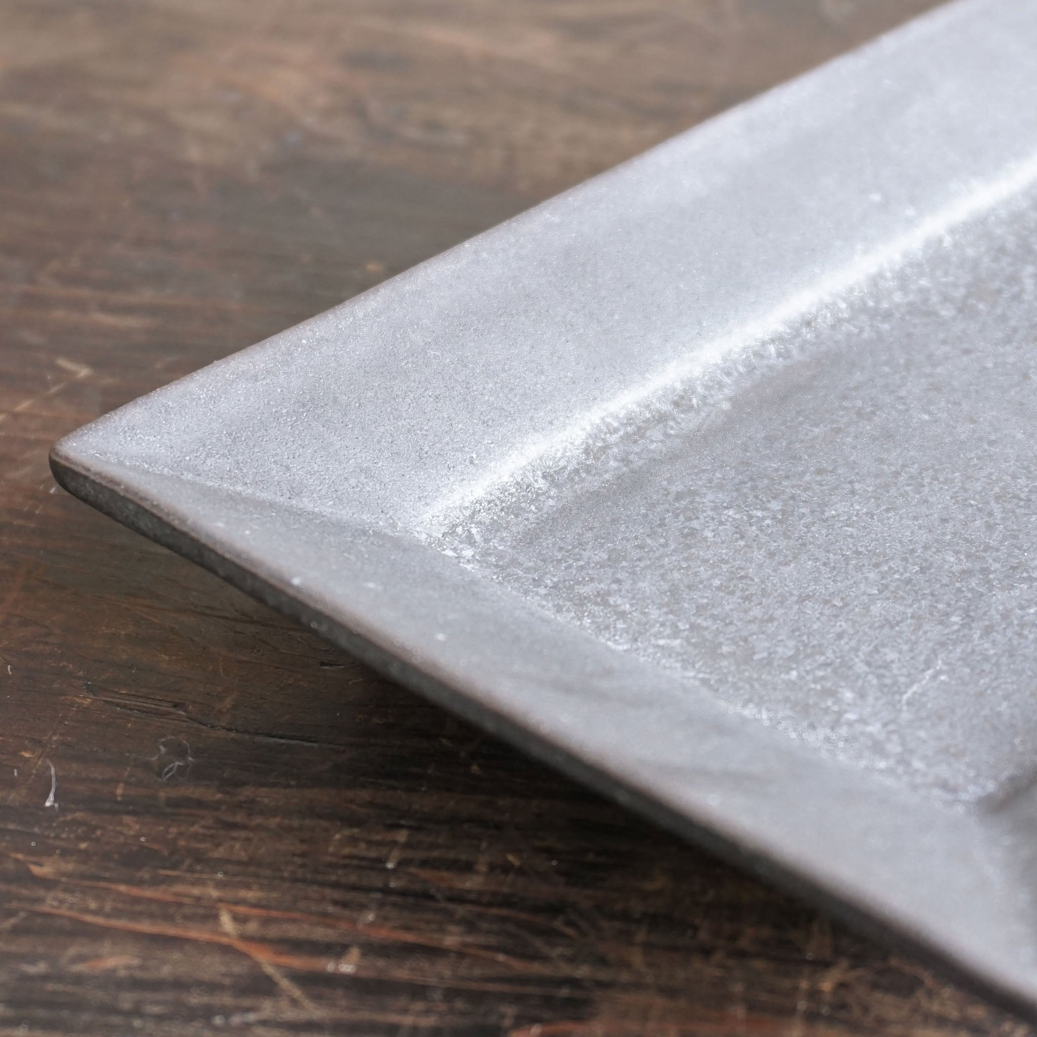 Miyagi Pottery Rectangle Plate Black Glaze