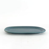 ●21- L001 Oval Plate M "Kosui" (Lake Blue)