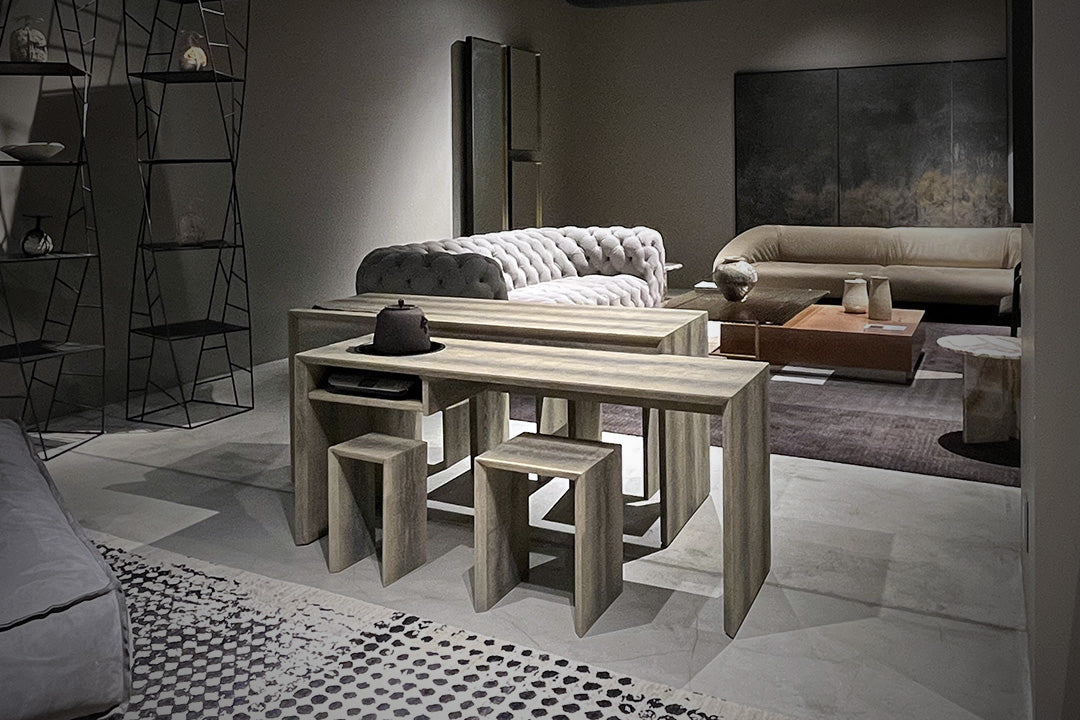 Fuyou Ryurei-joku 7-piece Set (a set of tea service tables and chairs)