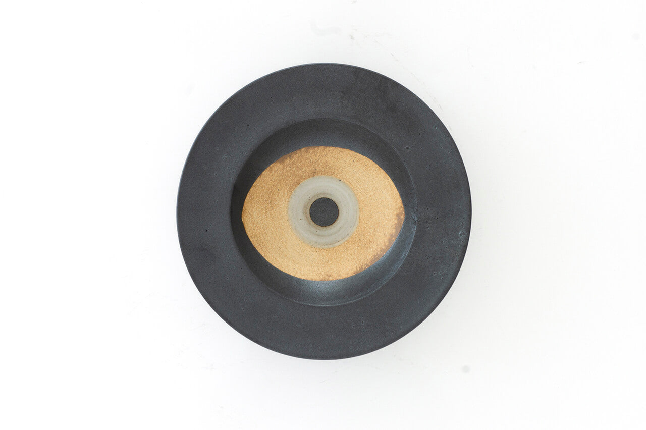 Pottery studio ICHI Mintama Rim Plate 21cm Black
