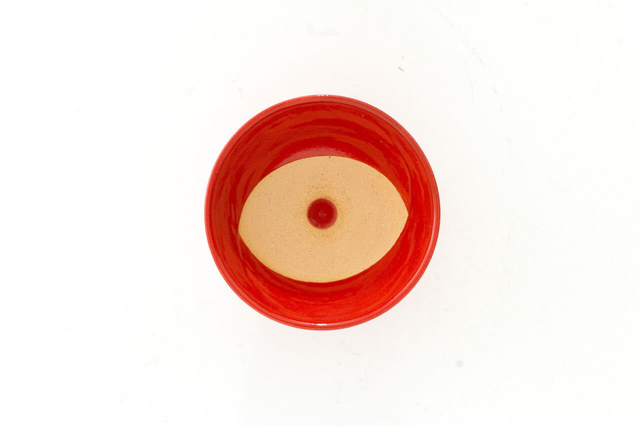 Pottery studio ICHI Mintama Makai 12cm Red
