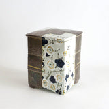 色絵銀彩紅白梅三段重箱